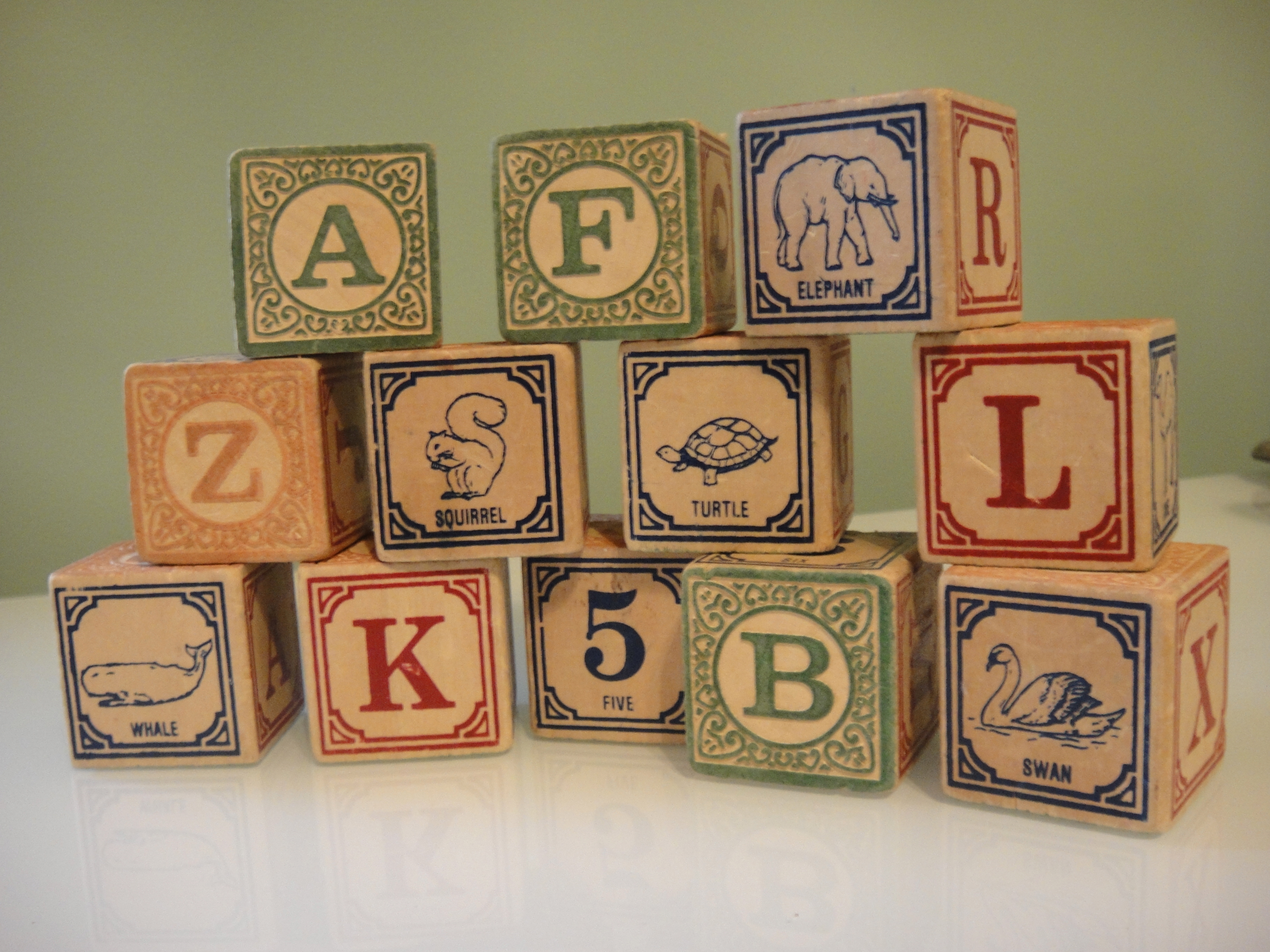 old fashioned wooden blocks